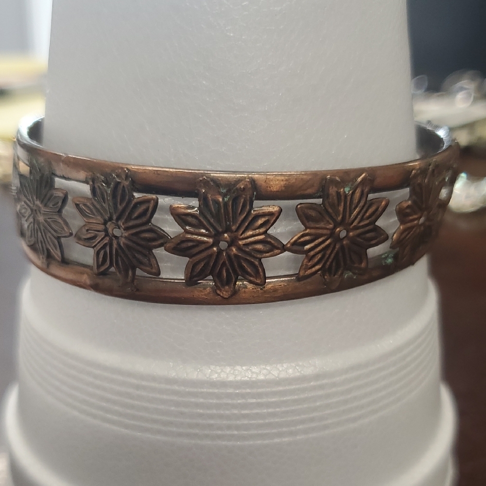 Floral Copper Bracelet